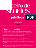 Segunda Feira - Roteiro de Stories - Psicóloga