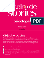 Terça Feira - Roteiro de Stories - Psicóloga