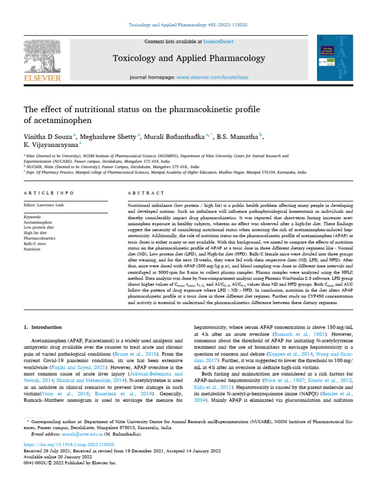 D Souza Et al.TAAPFeb2022 PDF Dose (Biochemistry)
