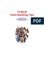 74 MLM Team-Building Tips: by Richard Dennis