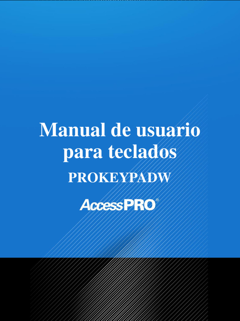 Manual de Teclado PROKEYPADW | PDF | Teclado | Contraseña