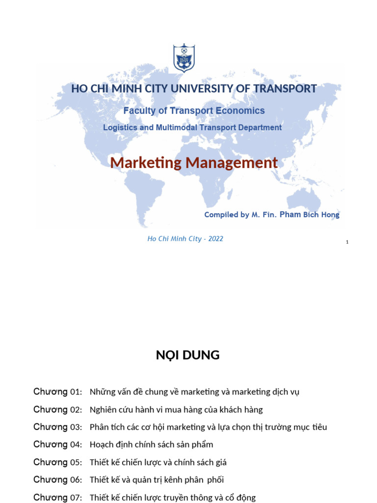 Marketing Management: Ho Chi Minh City University of Transport | PDF