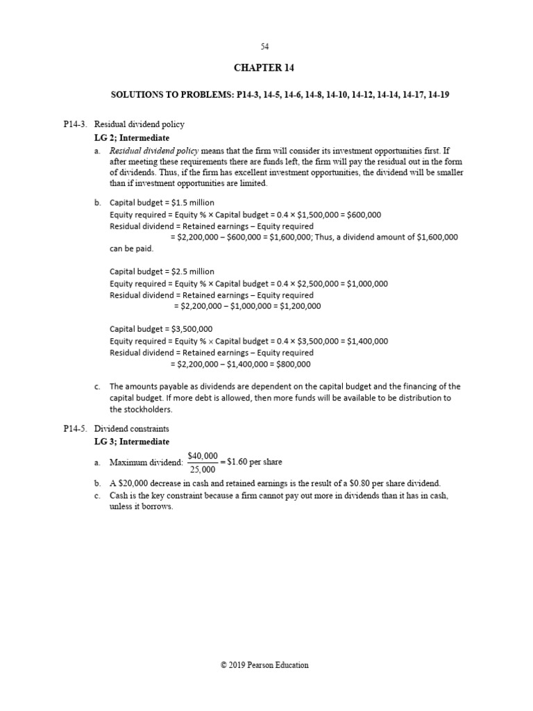 Ch 14 solutions to selected end of chapter problems pdf stocks