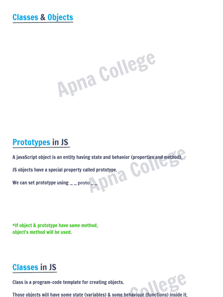 JS11 Class Notes | PDF