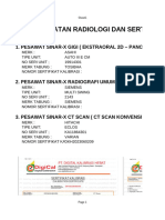 List Peralatan Alat Radiologi