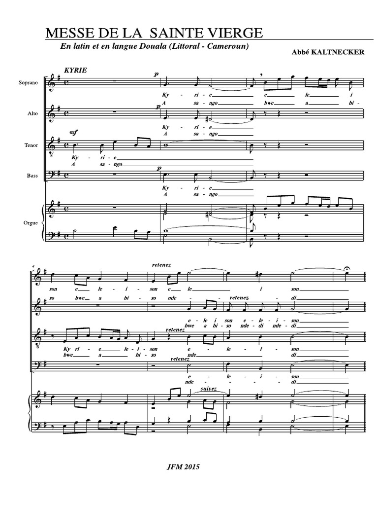 Kyrie Messe de La Sainte Vierge Marie PDF