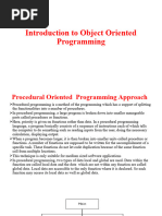 Introduction To Object Oriented Programming