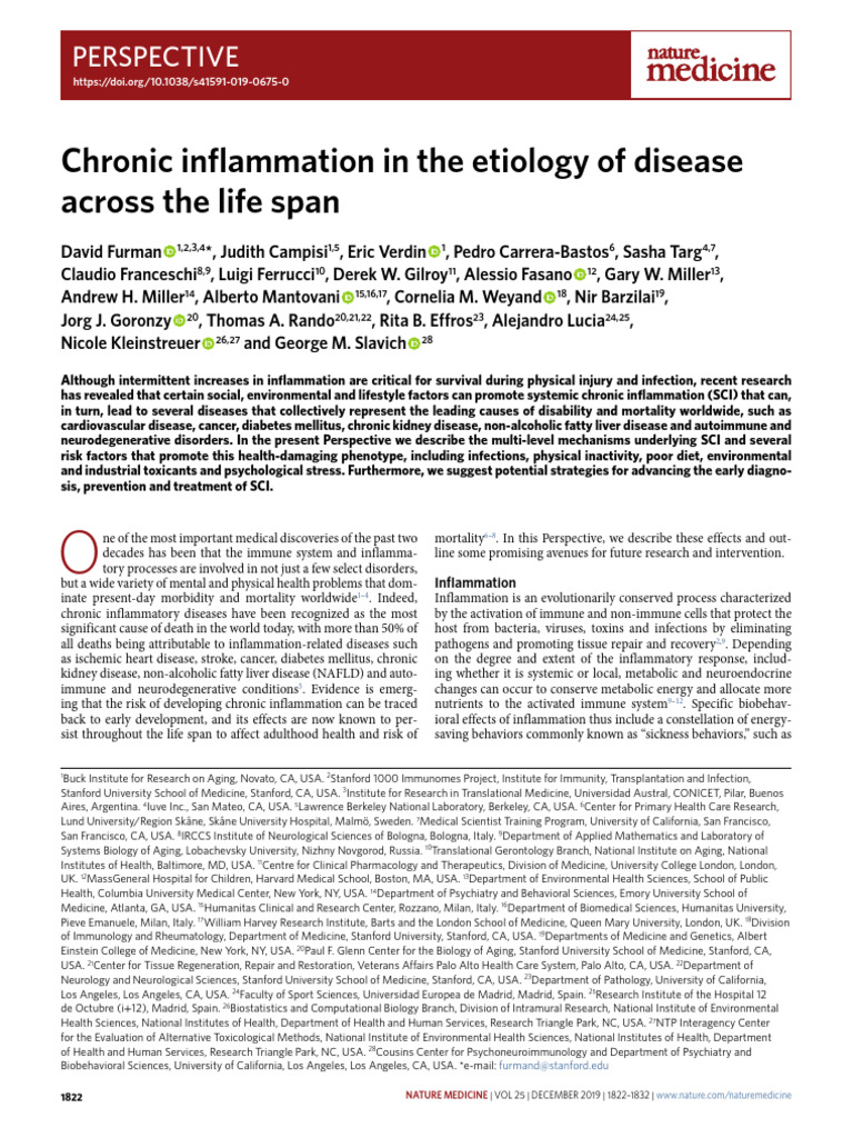 Chronic Inflammation in The Etiology of Disease | PDF | Inflammation ...
