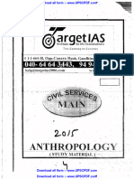 Target IAS Anthropology Optional by SOSIN Ma'Am Part 1