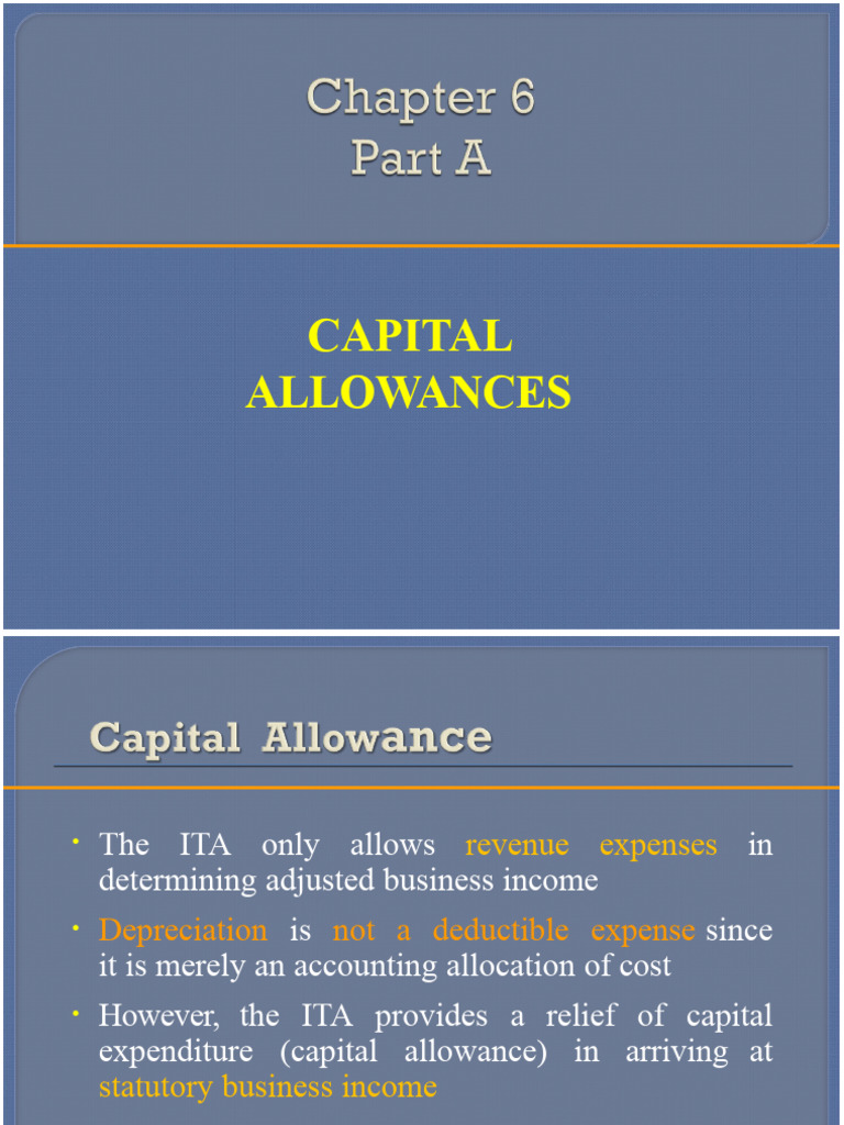 Chapter 6 Capital Allowance Industrial Building Allowance PDF