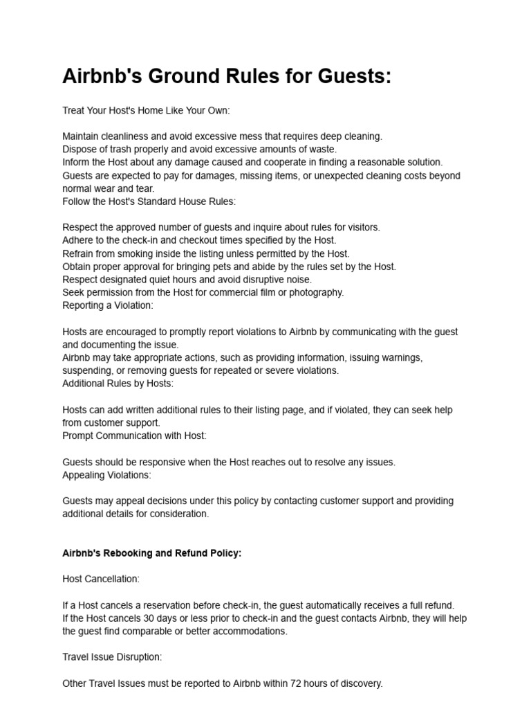 Airbnb&rsquo;s Guest Policies | PDF | Airbnb | Justice