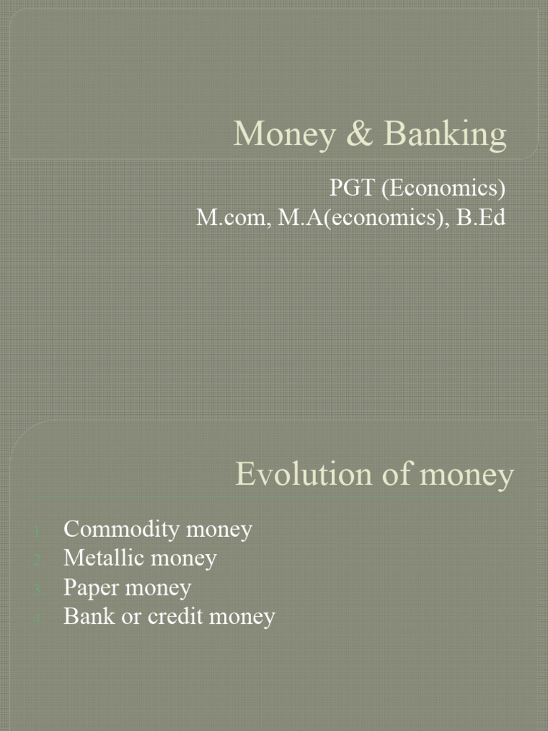 Money &amp; Banking | Download Free PDF | Money | Banks