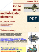 Introduction to rotor dynamics and lubricated elements