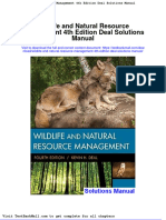 Wildlife and Natural Resource Management 4th Edition Deal Solutions Manual