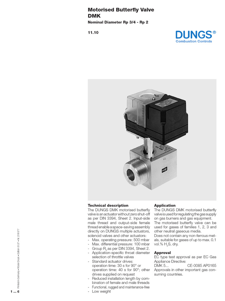 Motorised butterfly valve dmk nominal diameter rp 3 4 rp 2 0 pdf