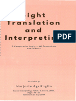 Sight Translation and Interpreting A Comparative Analysis of Constraints and Failures