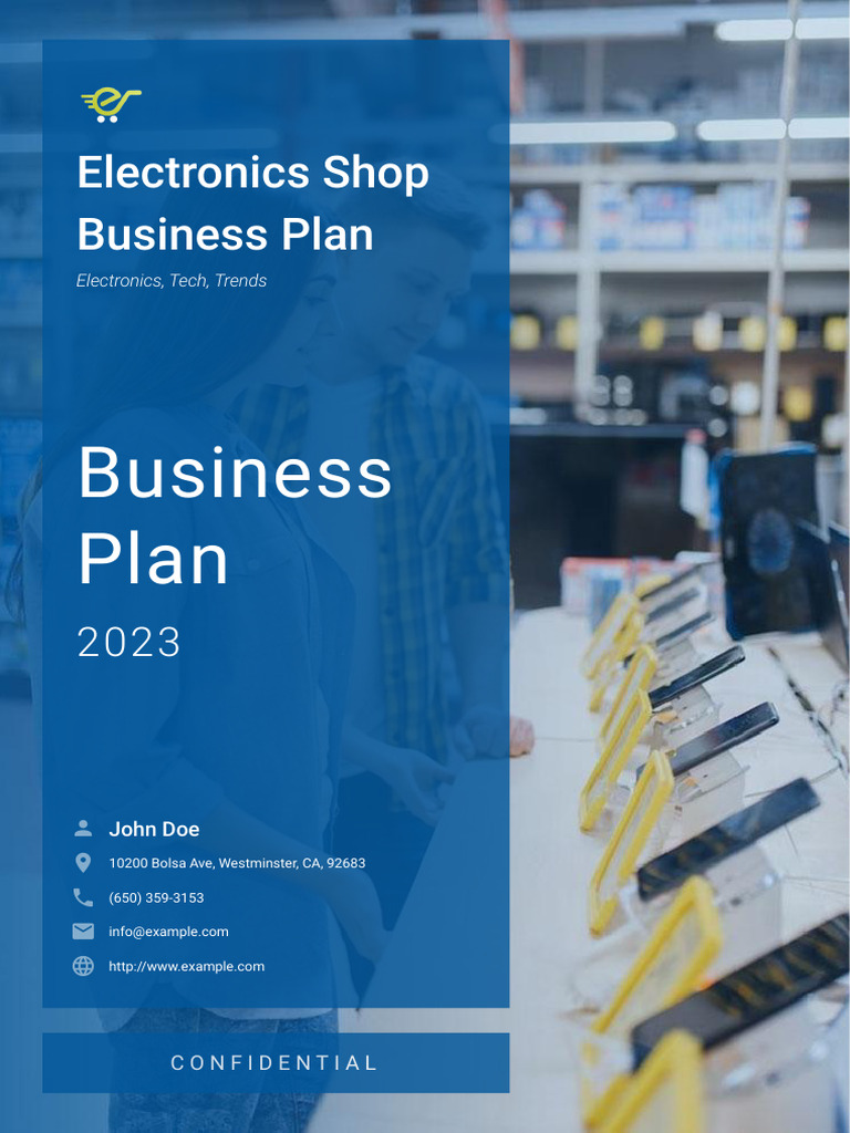 Electronics Shop Business Plan 2023 | PDF
