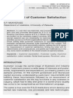 Measurement of Customer Satisfaction