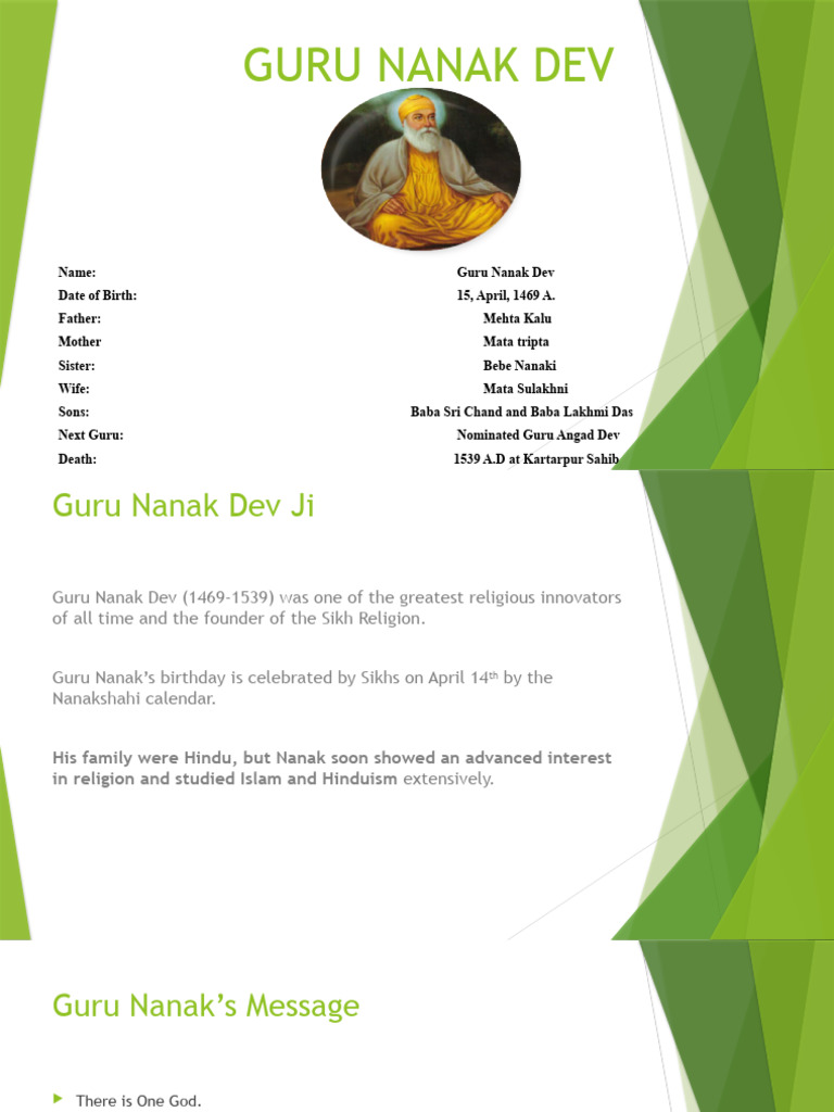 Guru Nanak Dev | PDF | Guru Nanak | Indian Religions