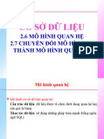 T3. 2.6 2.7. Chuyển ER Sang Mh Quan Hệ