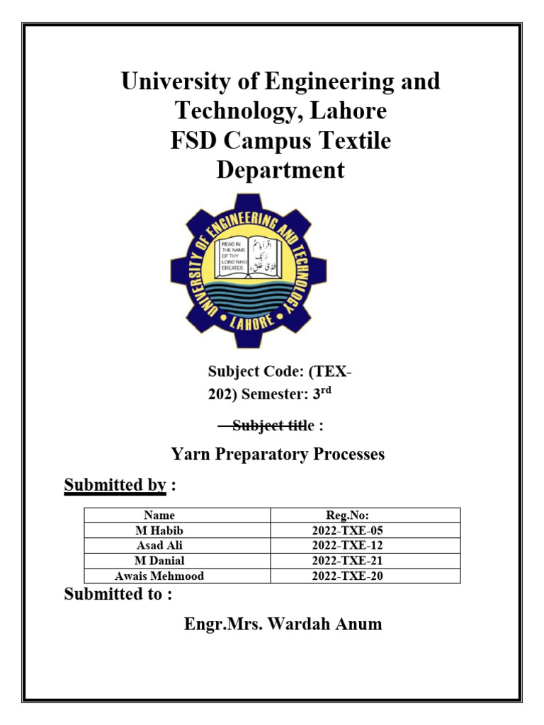 Draw Frame PDF Yarn Textiles