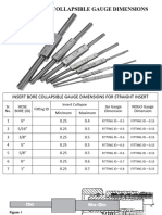 Insert Bore Collapsible Gauge Dimensions