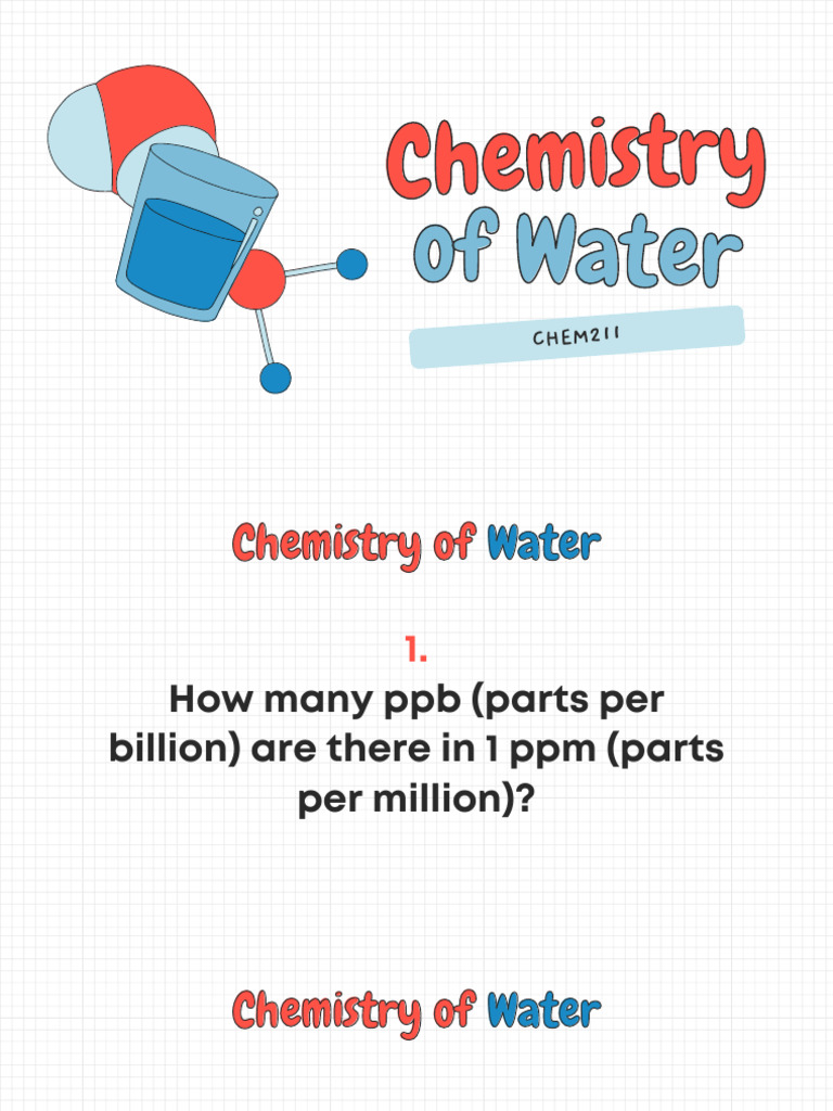 Chemistry of Water 1 PDF