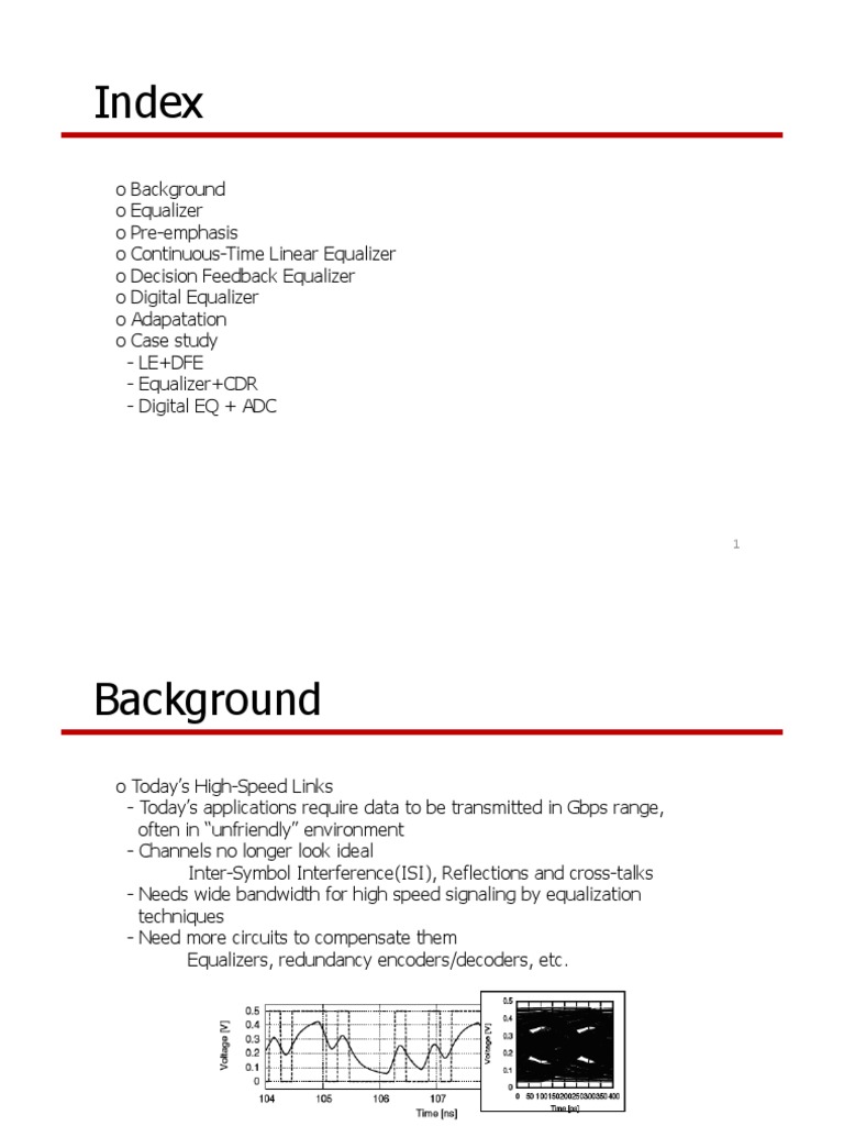 High-Speed Link Equalization Techniques | PDF | Equalization (Audio ...