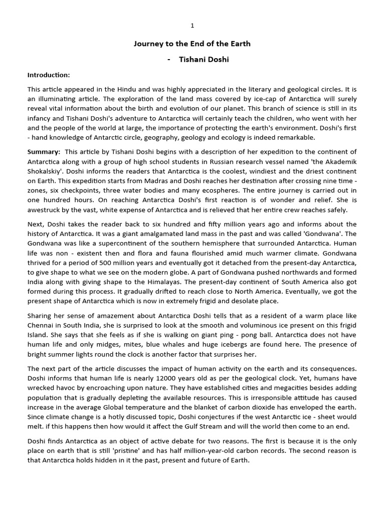 Journey to the end of the earth pdf antarctica earth