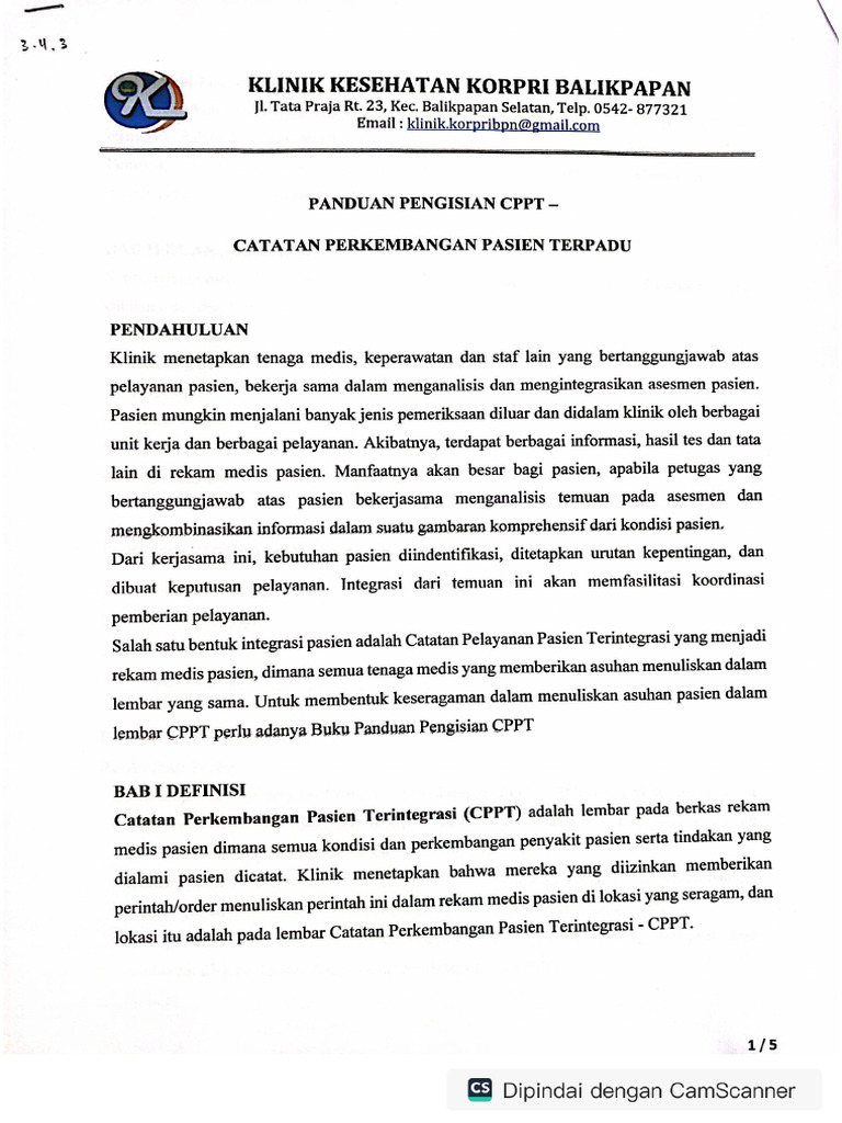 3.4 REVISI Panduan Pengisian CPPT | PDF