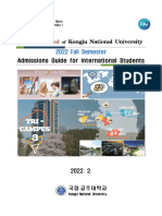 2022 Fall Semester Admissions Guide For International Students (Graduate)