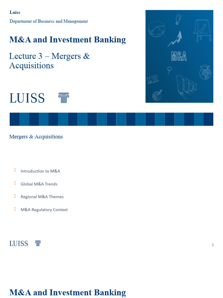 Lecture 3 - MA - AA 2022-2023 2 | PDF | Mergers And Acquisitions ...