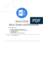 Word Styles and Structure