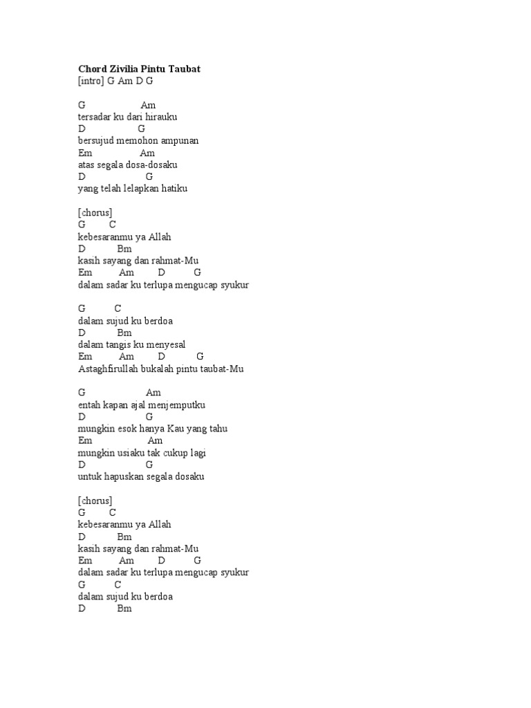 Download Lagu Zivilia Pintu Taubat Stafaband