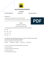 Pre IG 0.14 (Night), Chemistry, Monthly Test