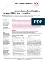 Adverse Drug Reactions Classification, Susceptibility and Reporting