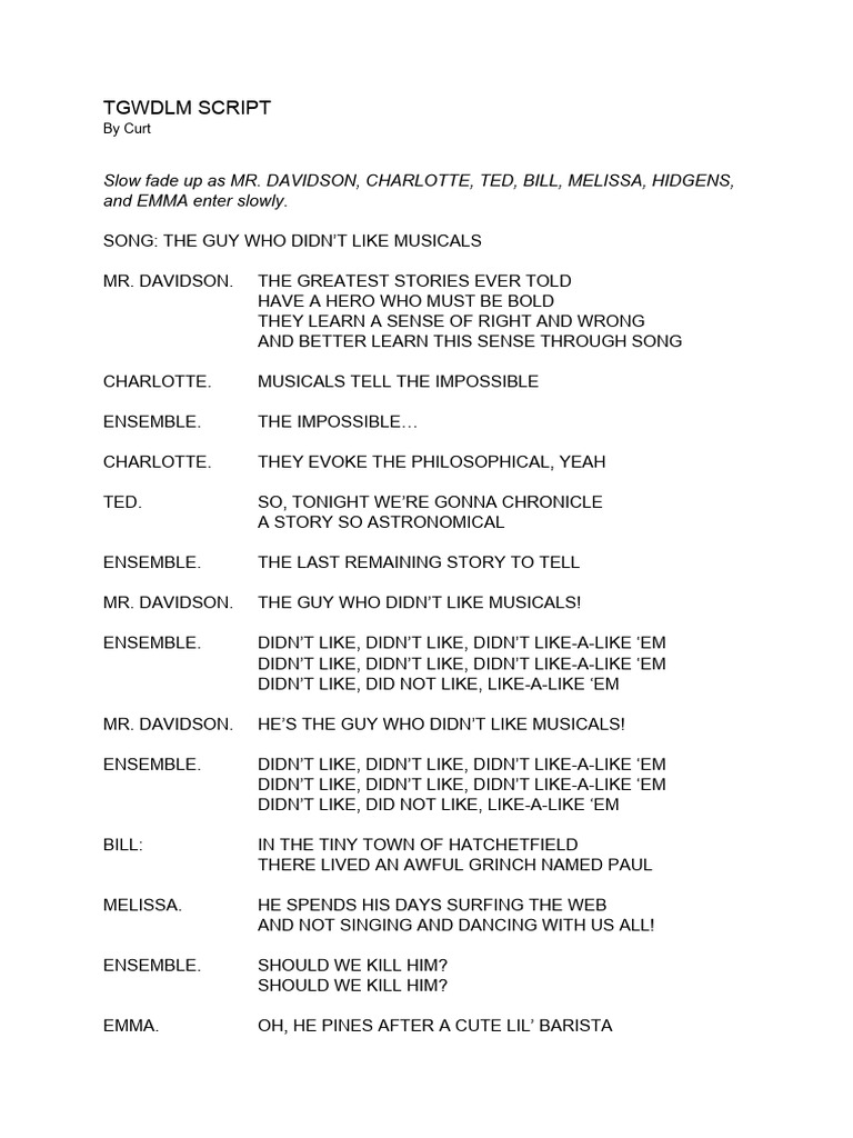 TGWDLM Script | PDF