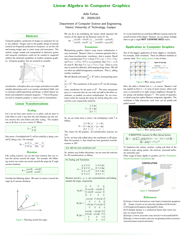 Matrix Rotation in Graphics | PDF