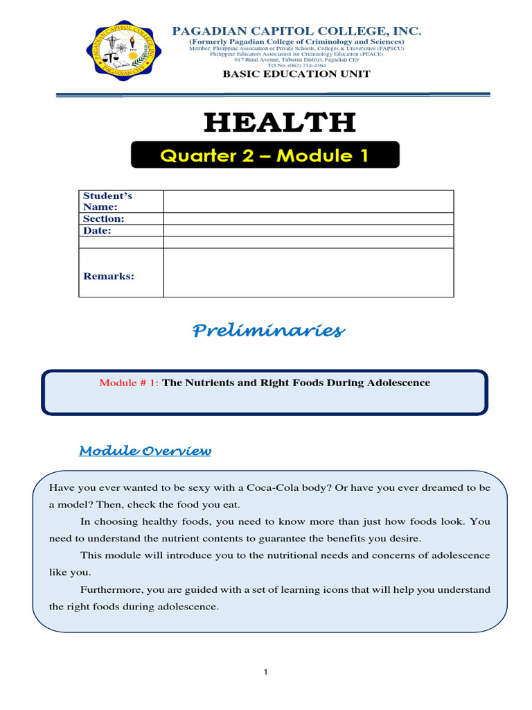 Nutrition Guide for Teens | PDF