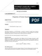 Bahria University Karachi Campus: Properties of Fourier Transform