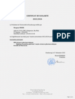 Certificat de Scolarite