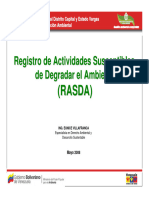 Registro de Actividades Susceptibles