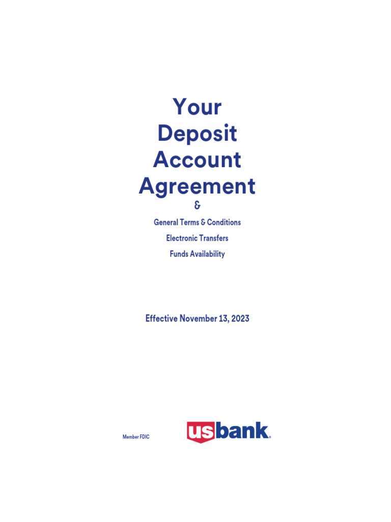 Deposit Account Agreement PDF