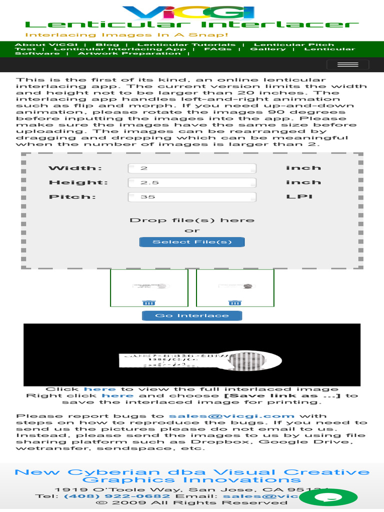 Online Lenticular Interlacing App | PDF