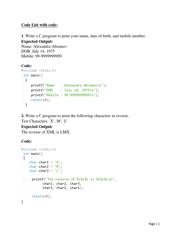 Code List With Code | PDF | Area | Computer Programming