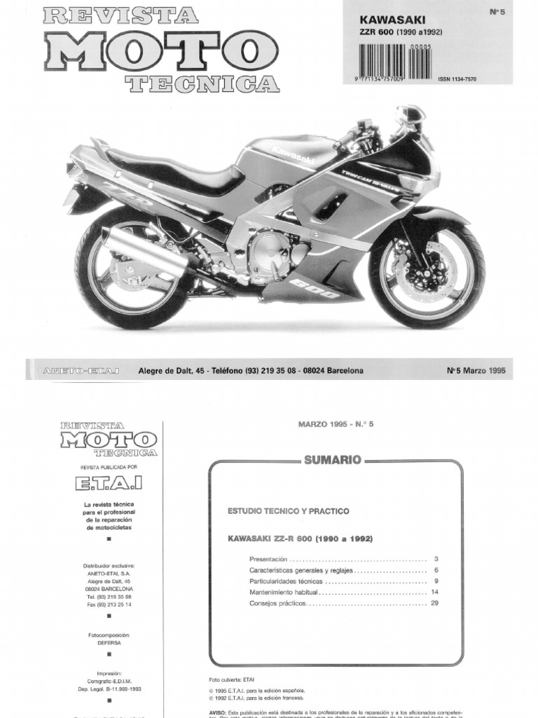 KAWASAKI ZZR600 SERVICE MANUAL visual data 8