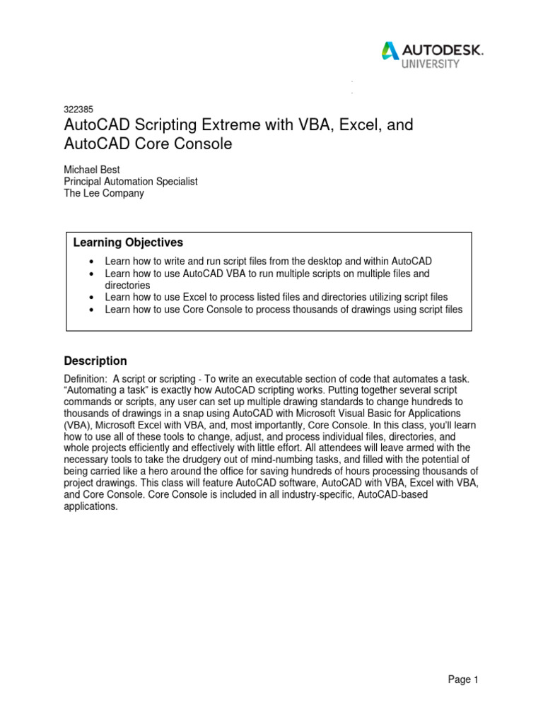 Class Handout TR322385 Michael Best | PDF