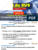 Aula 10111213 Lei Do SUS Lei No 8.080 90 TITULO II Do SUS CAPITULO IV Competencia Da Direcao