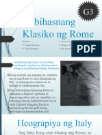 Kabihasnang Klasiko NG Rome