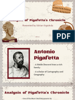 Analysis of Pigafetta's Chronicle